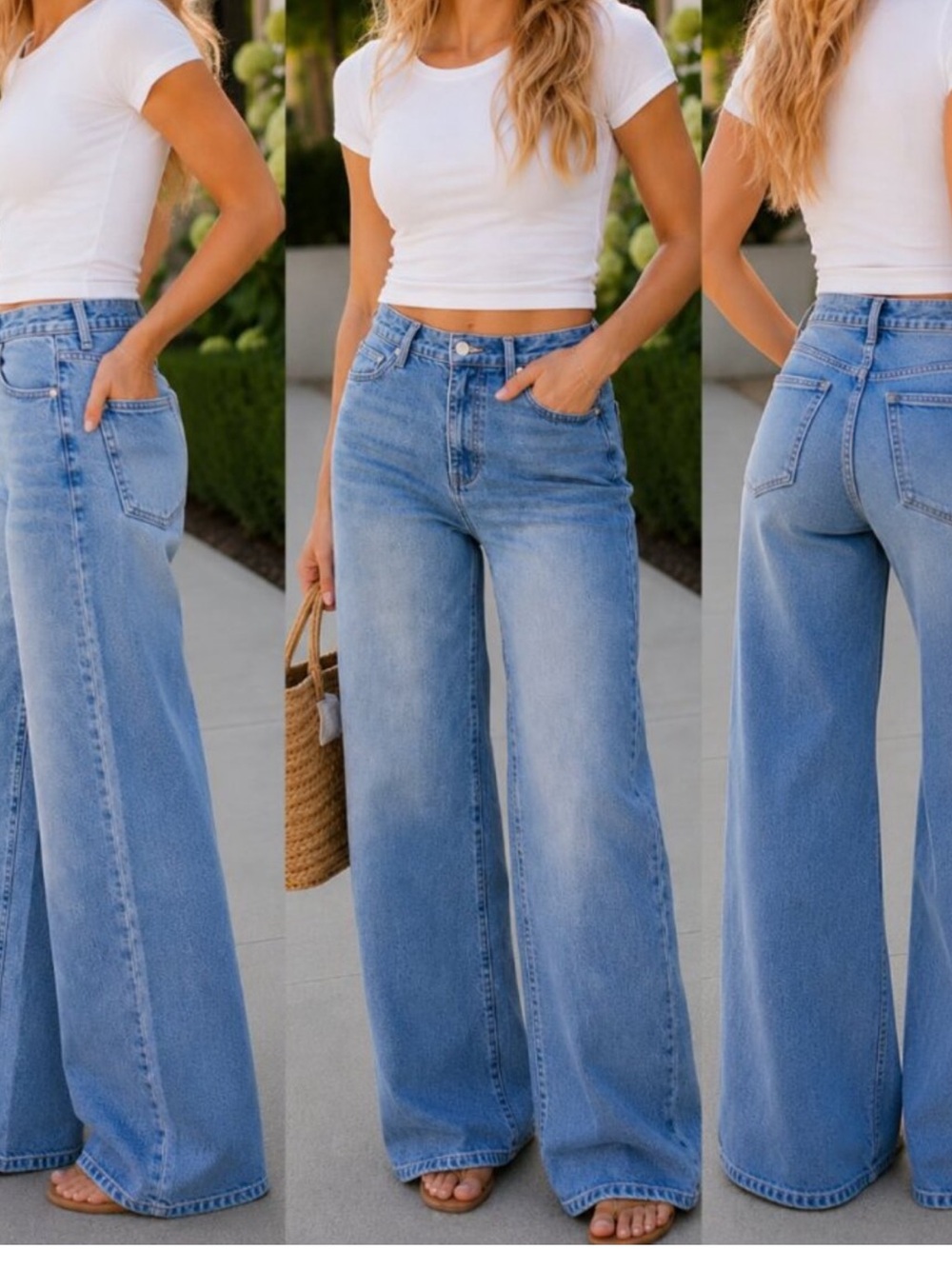 Y2K style Wide Leg Jeans/ size 25/Relaxed Fit/Vibrant MIU designer jeans